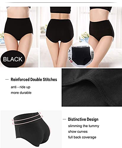 Image of UMMISS Womens Underwear,Cotton High Waist Underwear for Women Full Coverage Soft Comfortable Briefs Panty Multipack