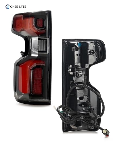 Image of Upgrade 1 Pair Black Tail Lights For 2019-2026 Silverado 84752979 84752978 | 2019-2026 Silverado 1500 WT /CUSTOM /CUSTOM TRAILBOSS /RST /LT TRAILBOSS 2020-2023 Silverado 2500HD /3500HD WT /LT