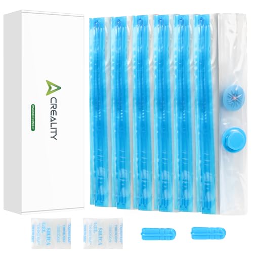 Image of Creality 3D Printer Filament Storage Bags 35 x 35CM, 12 Transparent Sealed Bags Dust Proof Humidity Resistant Keeping Filament Dry, Reusable Vacuum Storage Bags Filament Vacuum Bags