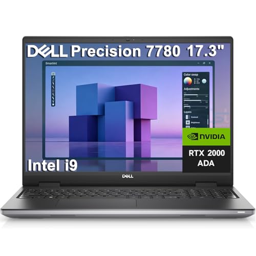 Image of Dell Precision 7000 7780 Mobile Workstation Laptop, NVIDIA RTX 2000 Ada 8GB, 32GB LPCAMM2 DDR5 RAM, 17.3 inch FHD, Intel 24-Core i9-13950HX (>Ultra 7 165H), IST Computer Customized 1TB /2TB SSD, Win 11 Pro