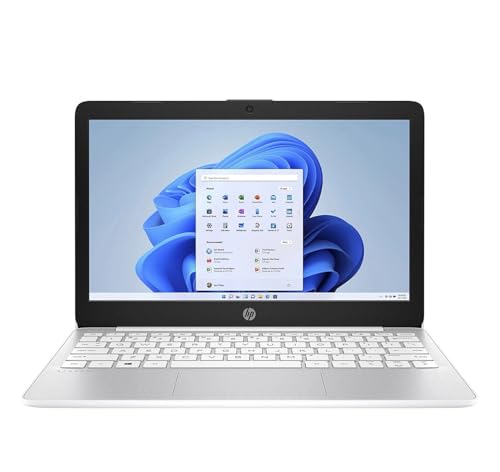 HP Stream 11-ak0027na 11.6” HD – Intel Celeron N4120, 64GB eMMC, 4GB DDR4, SD Card Reader, Intel UHD Graphics, WIFI 6 & Bluetooth 5.3, HD Webcam, Dual speakers, UK Keys, Windows 11 Pro (Renewed)