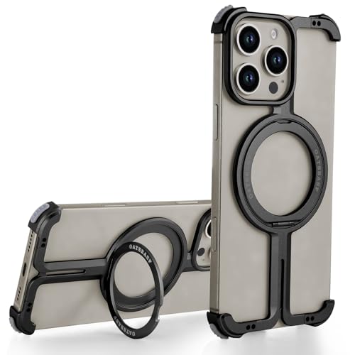 Coque antichoc iPhone 16 Pro avec anneau rotatif 360° et support magnétique