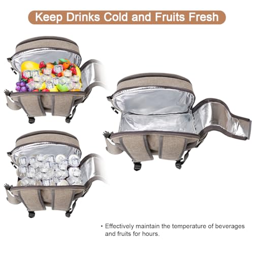 Sunflora Picnic Backpack for 2 in Beige