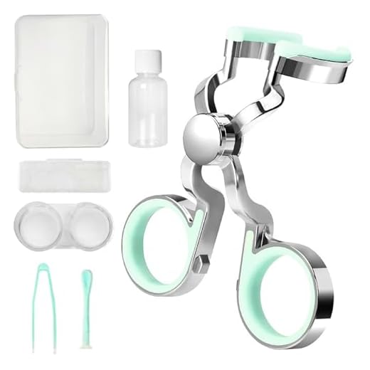 Haojiaho Contact Lens Applicator Tool, Color Contact Lenses Wearing Aids, Portable Eye Opener for Easier Apply/Remove Contact Lens, Travel Size, Green