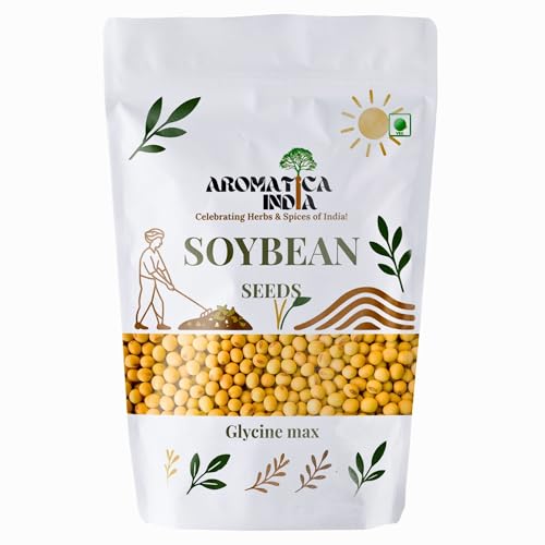 Aromatica India Organic Soybean Seeds Glycine Max Soya Bean Raw Non-GMO for Tofu Cooking Planting 200gm