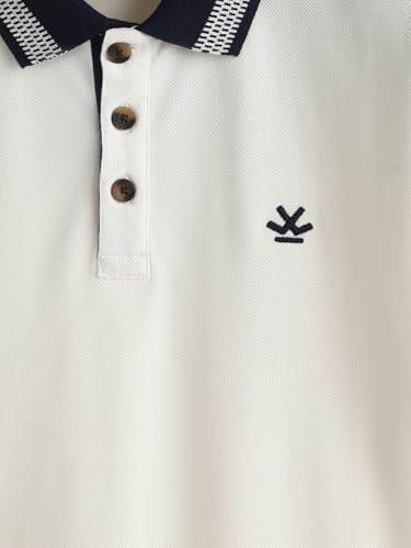 Image of WROGN Men's 100% Cotton Polo T-Shirt | Solid Style | Slim Fit