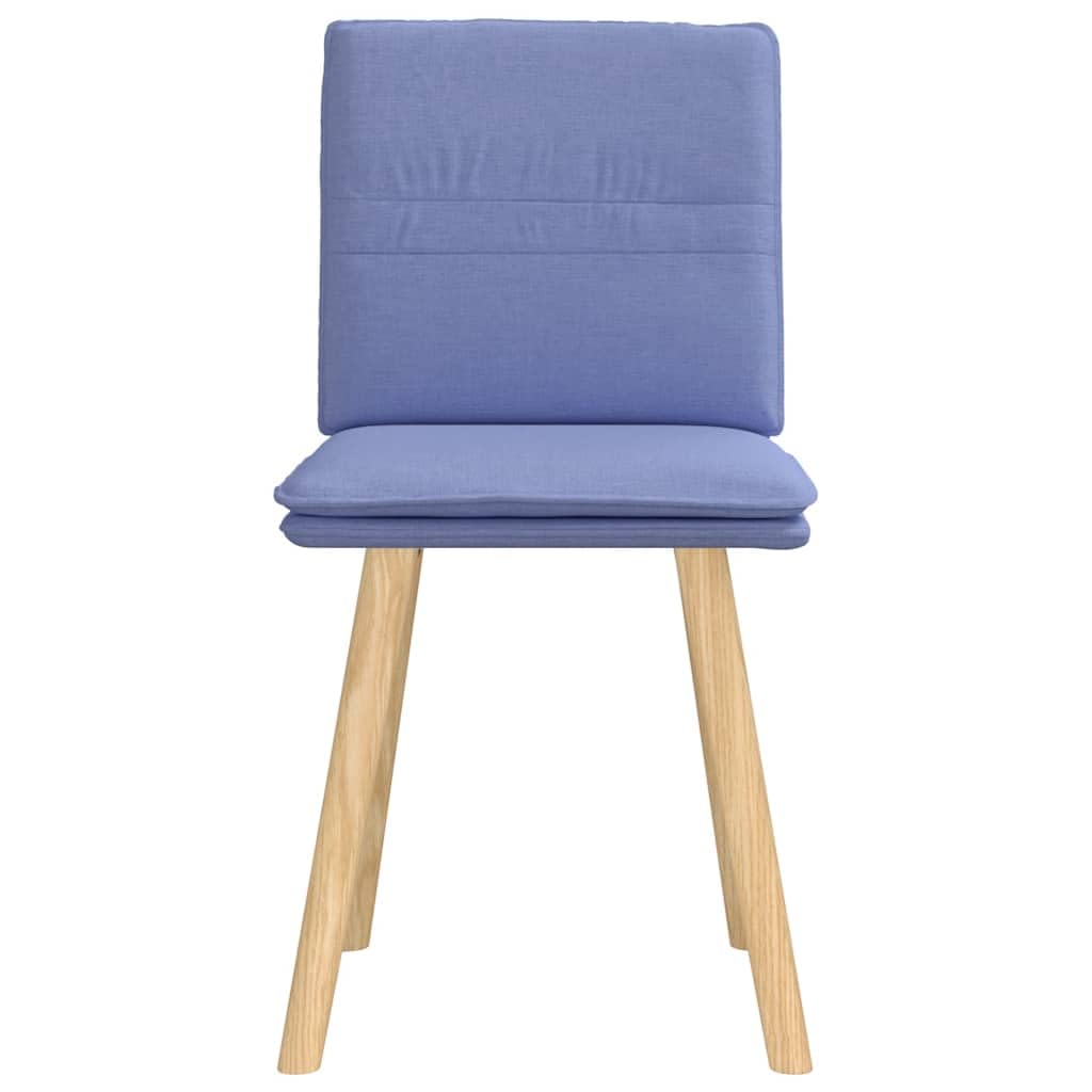 Juego de 2 sillas de comedor de tela vaquera acolchada con respaldo ergonómico y asiento de espuma, marco de madera de caucho macizo, adecuado para cocina, salón, comedor