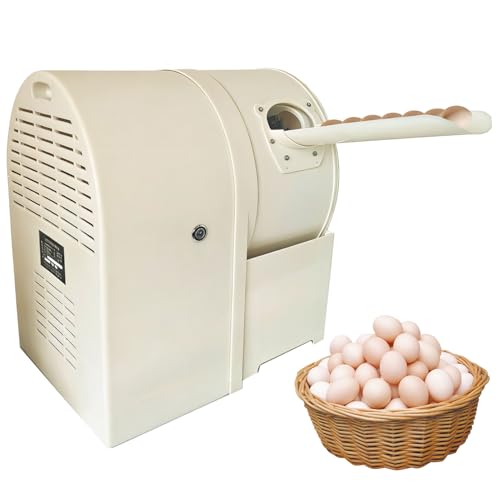 Electric Egg Washing Machine, Home/Commercial Automatic Egg Cleaning Machine, Egg Brushing Machine with Roller Brush for Chicken Duck Goose Egg (Single-barrel)