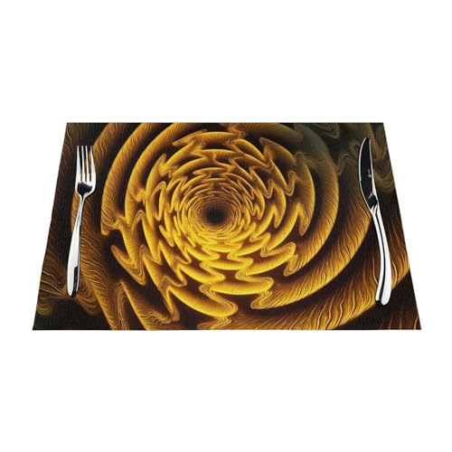 Set de table facile à nettoyer en PVC jaune pour protéger vos meubles des taches