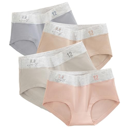 Girls Cotton Comfort Underwear, 8-16 Years old kids panties for teen girl, 8-Pack, Neutral Colors2