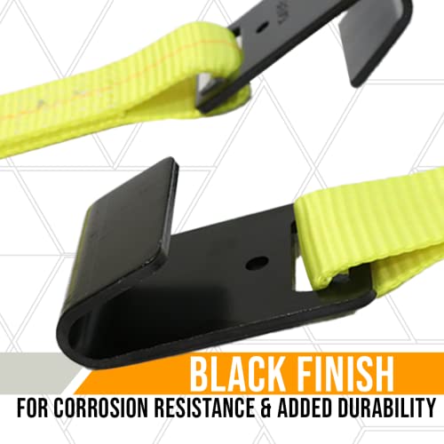 Boxer 2 Pack - Ratchet Strap Tie Down 2 Inch X 27Ft Flat Hooks - Breaking Strength 10,000 Pounds Heavy Duty Tie Down Ratchet Strap For Flatbed, Truck, Trailers #TOP2