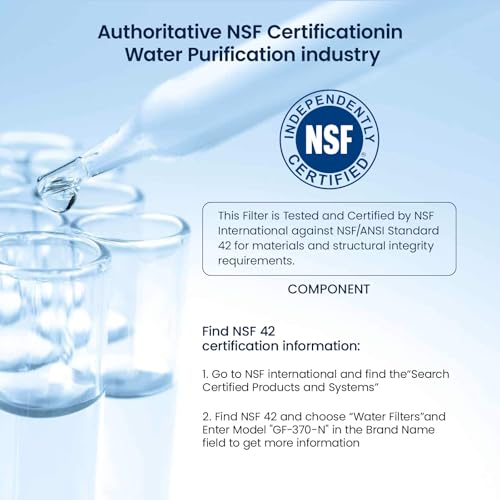 Image of GLACIER FRESH Refrigerator Water Filter Compatible with W10295370A, EDR1RXD1, WHR1RXD1, KAD1RXD1, Filter 1, W10295370, P4RFWB, P8RFWB2L, 46-9930, 46-9081 Refrigerator Water Filter 1 Pack