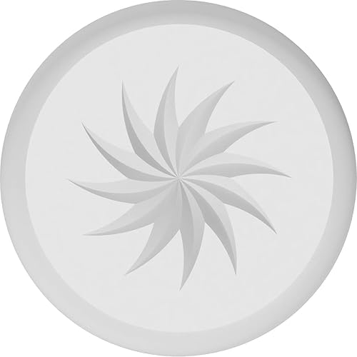 Miniatura 2 de Ekena Millwork ROSP030X030X075GRY14 Roseta estándar con borde redondeado, 3 pulgadas de ancho x 3 pulgadas de alto x 34 pulgadas de alto, PVC