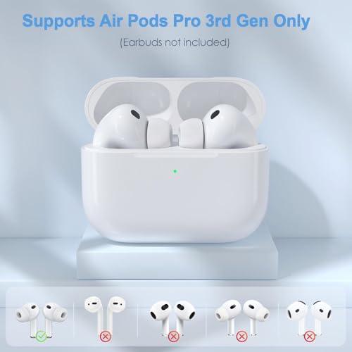Image of 2026 Upgraded Wireless Charging Case Replacement | for AirPods Pro 3rd Generation | USB-C Port Airpods Pro 3 Charging Case Replacement | Bluetooth Pairing Sync Button | No Earbuds.