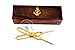 Title: Aasiya Nautical Solid Brass Proportional Divider Marine Navigation Compass with Elegant Wooden Box