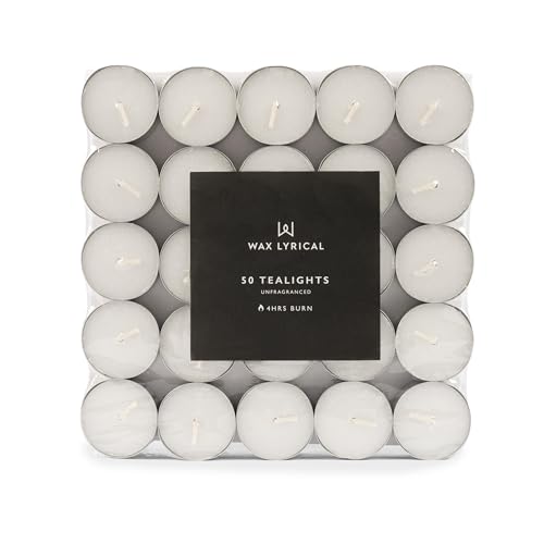 Wax Lyrical Unscented Tealights 50 Pack