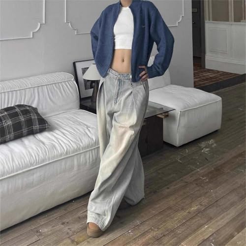 Y2K Streetwear Loose Jeans Retro Washed Jeans Women's Gothic Pants high Waist Wide Leg Harajuku Hip-hop Pants4