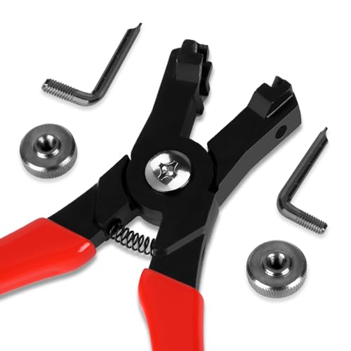 Image of DNA MOTORING 2pc 6.5 in Heavy Duty Multi Angle Internal External For Ring Remover Retaining Snap Ring Plier Set, w /case, TOOLS-00532