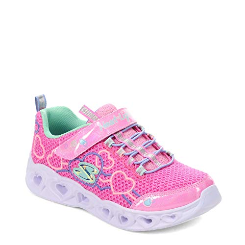 Skechers girls Casual Sneaker, Pink/Multi, 11 Little Kid US