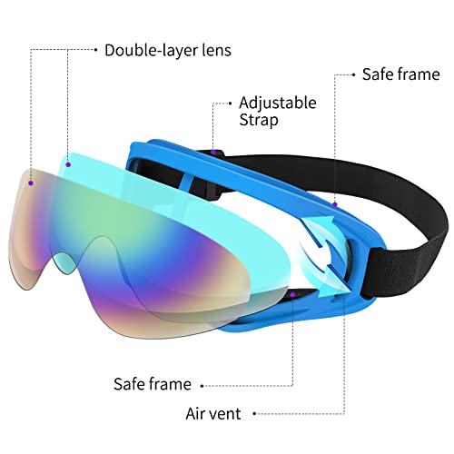 Vatefery Ski Goggles,Skiing Snowboard Goggles for Men & Women kids,Boys & Girls - Image 2