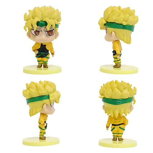 Toysclubus 7 Pieces Of Cute Version Jojo Bizarre Adventure Figure Jonathan Joestar Dio Brando Erina Joestar Caesar Anthonio Zeppeli Pvc Action Figure Set #TOP4