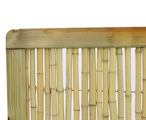 Bambuszaun Phuket Bambu 179 x 179 cm mit Holzrahmen