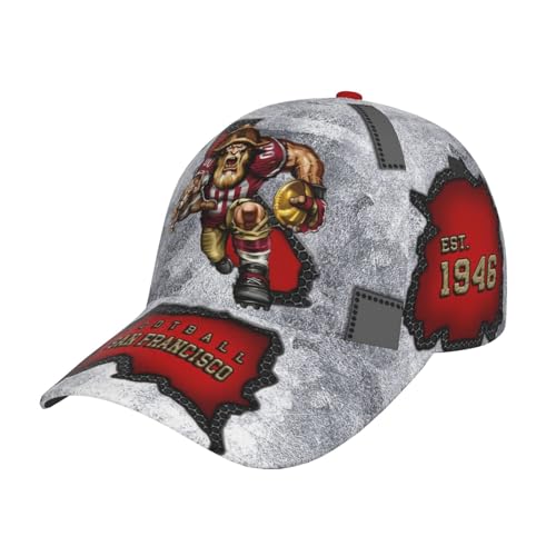 Classic City Silhouette Baseball Cap 3D Print Joinery Adjustable Snapback Hat Game Day for Men Women Fans Gift