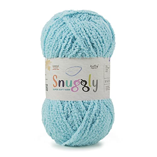 Image of Ganga Acrowools Snuggly, 100% Polyester Yarn, Extra Soft Boucle Textured Yarn for Baby Articles, Shade No. Sng007