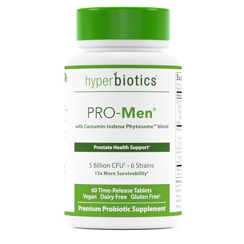 Hyperbiotics Pro Probiotics for Men | Time Release Tablets | Digestive Health, Immune System Support, Urinary, Prostate* | Shelf Stable | Vegan, Dairy & Gluten Free | 60 Count