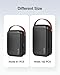 Luxtude Small Battery Organizer Storage Case with Tester, Hard Batteries Storage Holds 61, Portable Batteries Case Organizers, Drawer Caddy & Daddy (Black)