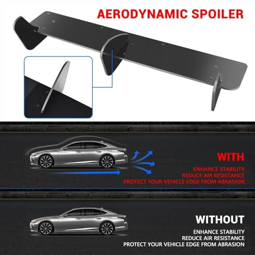 Difusor trasero Golf 7 MK7 R spoiler negro brillo para paragolpes 2013-2016 3