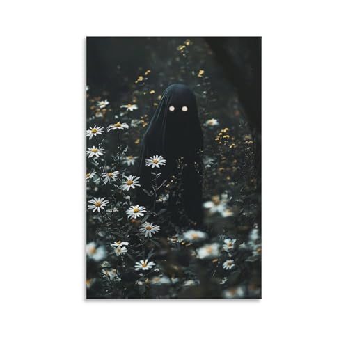 絵画 黒いマントを着た人物が目立つ アートパネル ポスター インテリア モダン 風景画 装飾画 玄関 壁掛け キャンバス 飾り絵 シリーズ アートボード 部屋飾り 壁飾り 壁の絵 ソファの背景絵画 額無し 20x30cm