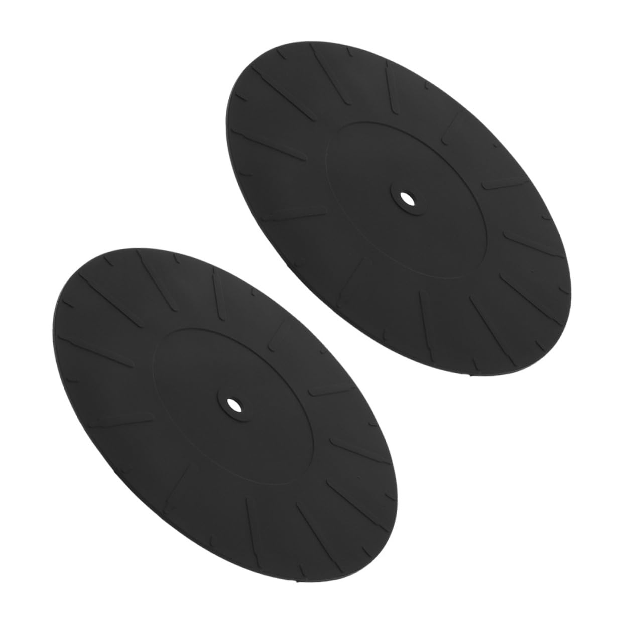 BESTonZON 2pcs Protective Discs for Turntable Silicone Record Player Mat Anti-static Vinyl Mat