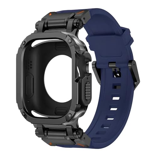 Bracelet en silicone avec étui TPU pour Apple Watch Ultra 2 49mm et iWatch 9