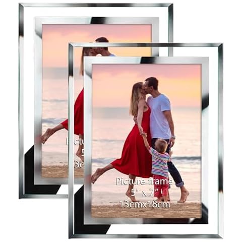 Giftgarden 7x5 Elegant Glass Photo Frames Set Cover
