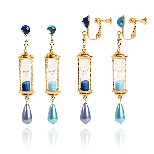 Vanitas Leuchtende Sanduhr Ohrringe Vanitas Cosplay Ohrring Anime Vanitas Cosplay-Ohrstecker (A)