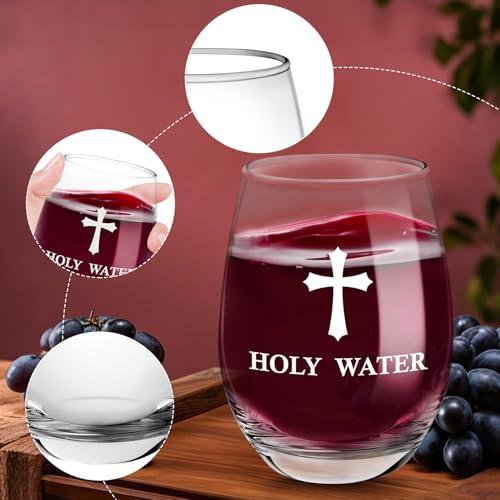 Cadeaux chrétiens : verre à vin drôle Jésus pour une confirmation
