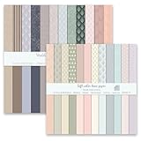 Scrapbook Paper 12x12 Inch, 48 Sheets Pastel Decorative Craft Papers, Double Sided Patterned Background Paper for Scrapbooking Card Making Journaling Decor