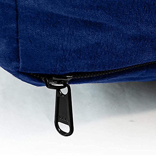 Floppy Dawg Xl Dog Bed Replacement Cover. Removable And Machine Washable Cover For Mattress And Rectangular Pillow Beds. 48L X 30W. Blue Suede With Gray Top. #TOP4