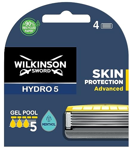 Wilkinson Sword Hydro 5 Skin Protection Advanced - 4 Recambios de Cuchillas de Afeitar de 5 Hojas...
