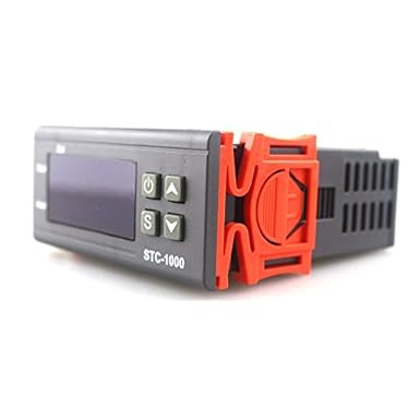 INCHOI- Controlador digital de temperatura LED, termostato PID con sonda de temperatura de sensor NTC, refrigeración y calefacción, salida de 2 relés STC-1000 (DC 24V)