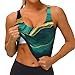 Cozy for Teal Turquoise Green Gold Black Marble Yoga Bra for Women Girls, U-Shaped Back Tops with Pads Control Shapewear Outfit for Sports Fitness