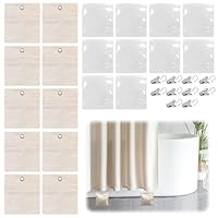 LOMUG 10 Stück Tragbare Gewichtstasche für Pavillon, Gewichte Sandsack mit 10 Clips Selbstklebender Verschluss, Outdoorvorhänge Beschwerer für Vorhänge Garten Terrasse Tischdecke, 12,5 x 15 cm