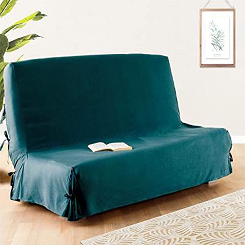 Paris Prix Atmosphera Créateur d'intérieur - Housse de Clic-Clac Tissu 140x200cm Bleu Canard