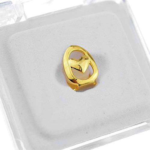 Grillz chapado en oro 14k para diente canino superior miniatura 2