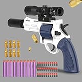 Soft Bullet Revolver Toy Gun, Shooting Target Battle, simulates Real Manual Loading, Foam Bullet,...