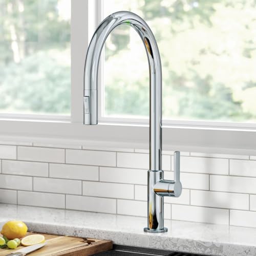 Image of KRAUS Oletto High-Arc Single Handle Pull-Down Kitchen Faucet in Chrome, KPF-2821CH
