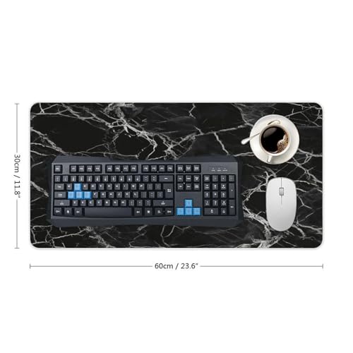 Black Marble Desk Pad impermeable y antideslizante miniatura 2