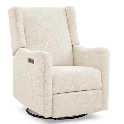 Image of Delta Children Mercer Electronic Power Recliner and Swivel Glider with USB-A and Type-C Ports - Greenguard Gold Certified - Stain-Resistant Performance Fabric is Oeko-TEX Standard 100 Certified, Shell