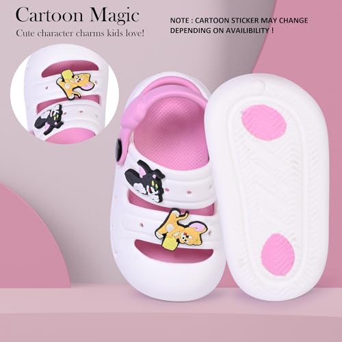 Image of GLJ Kids Comfort Clogs Sandals For Boy And Girl, 1 to 4 Years, Two-Strap Design, Easy To Wear Slip On, Dust and Waterproof, 7101
